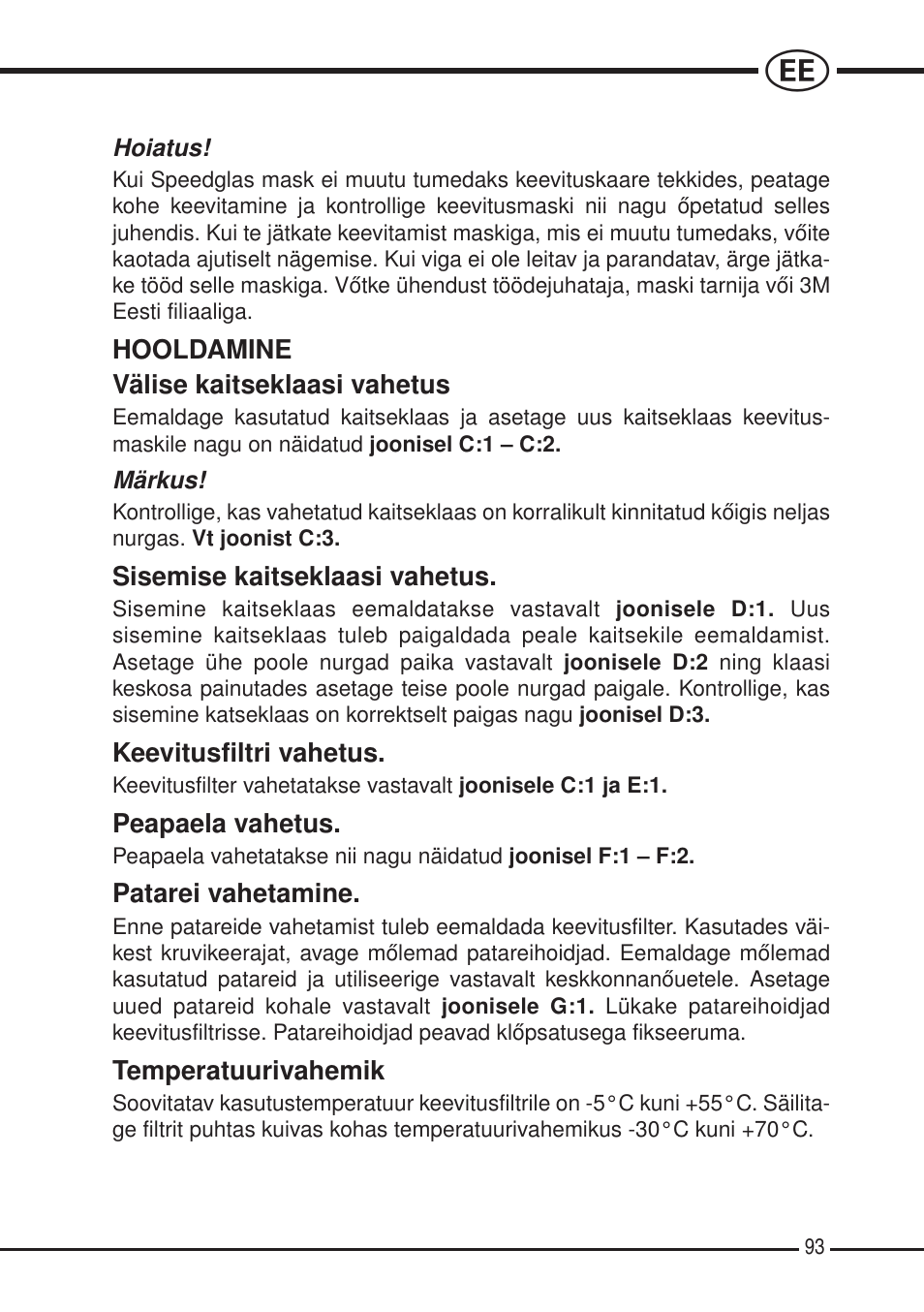 3M SPEEDGLAS SL User Manual | Page 93 / 187