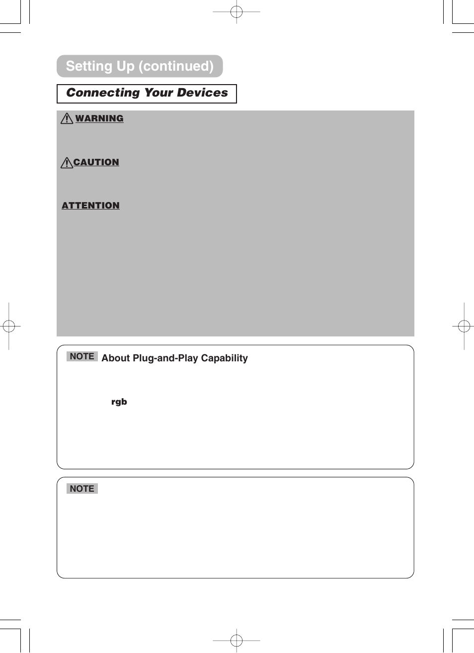 Connecting your devices, Setting up (continued) | 3M H10 User Manual | Page 9 / 45
