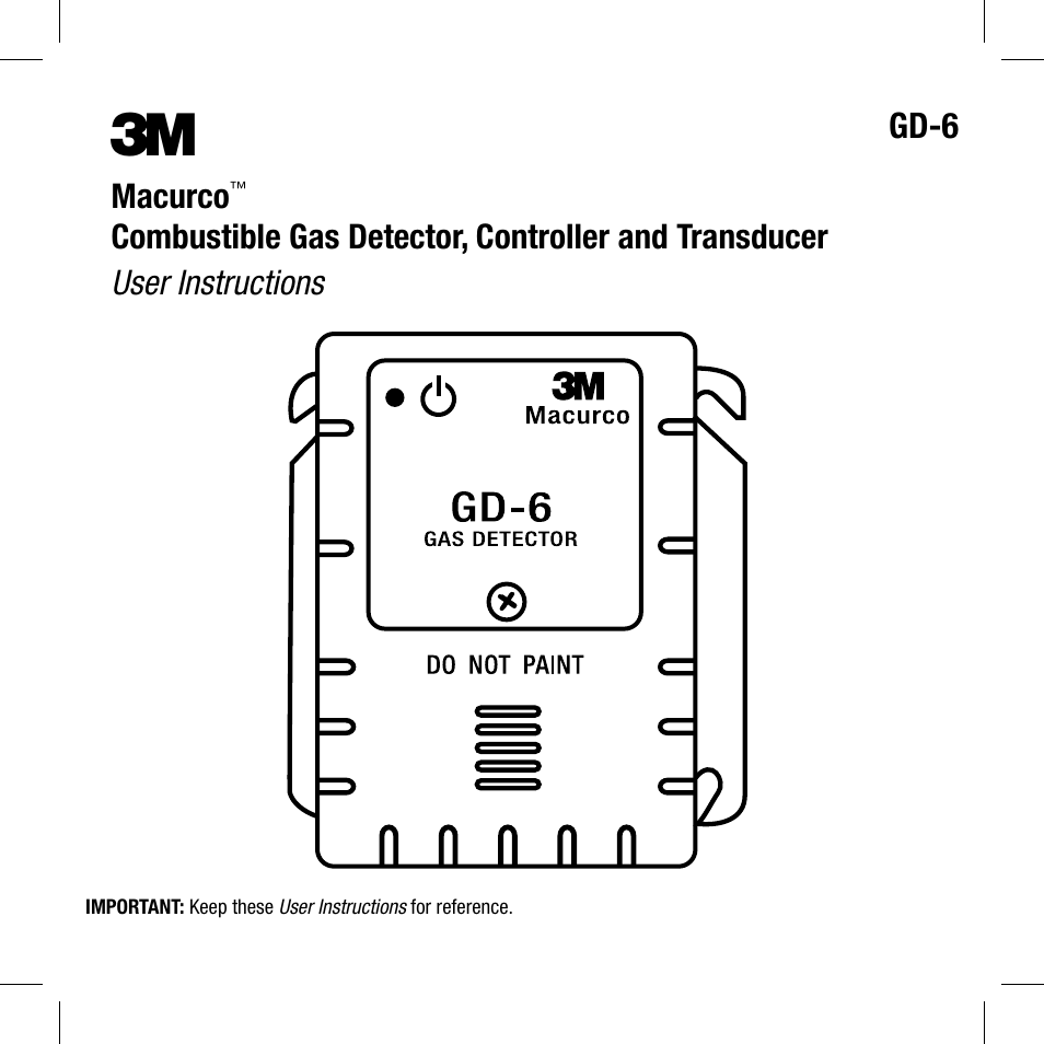 3M MACURCO GD-6 User Manual | 16 pages