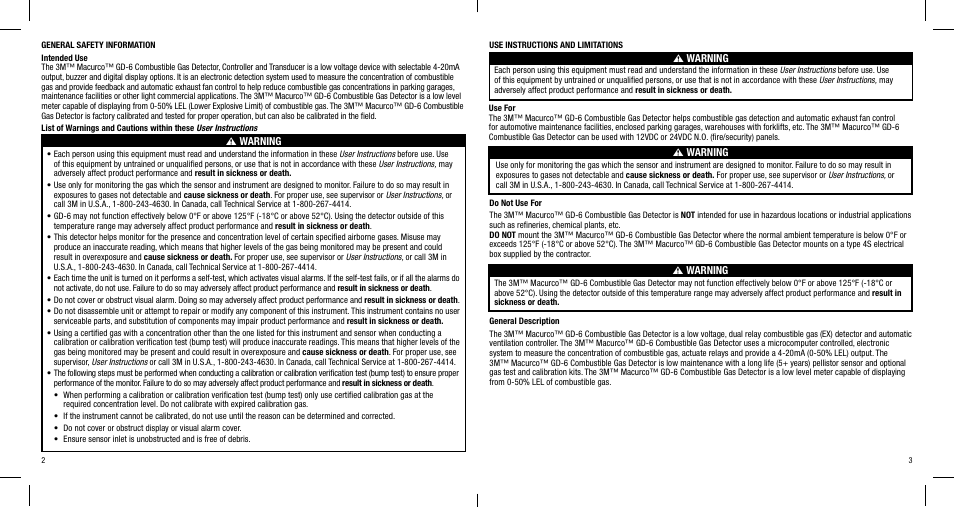 3M MACURCO GD-6 User Manual | Page 3 / 16