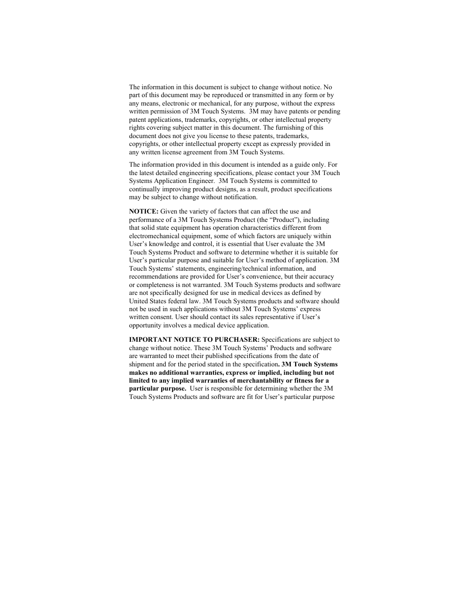 3M Touch Monitor RS-232 User Manual | Page 2 / 30