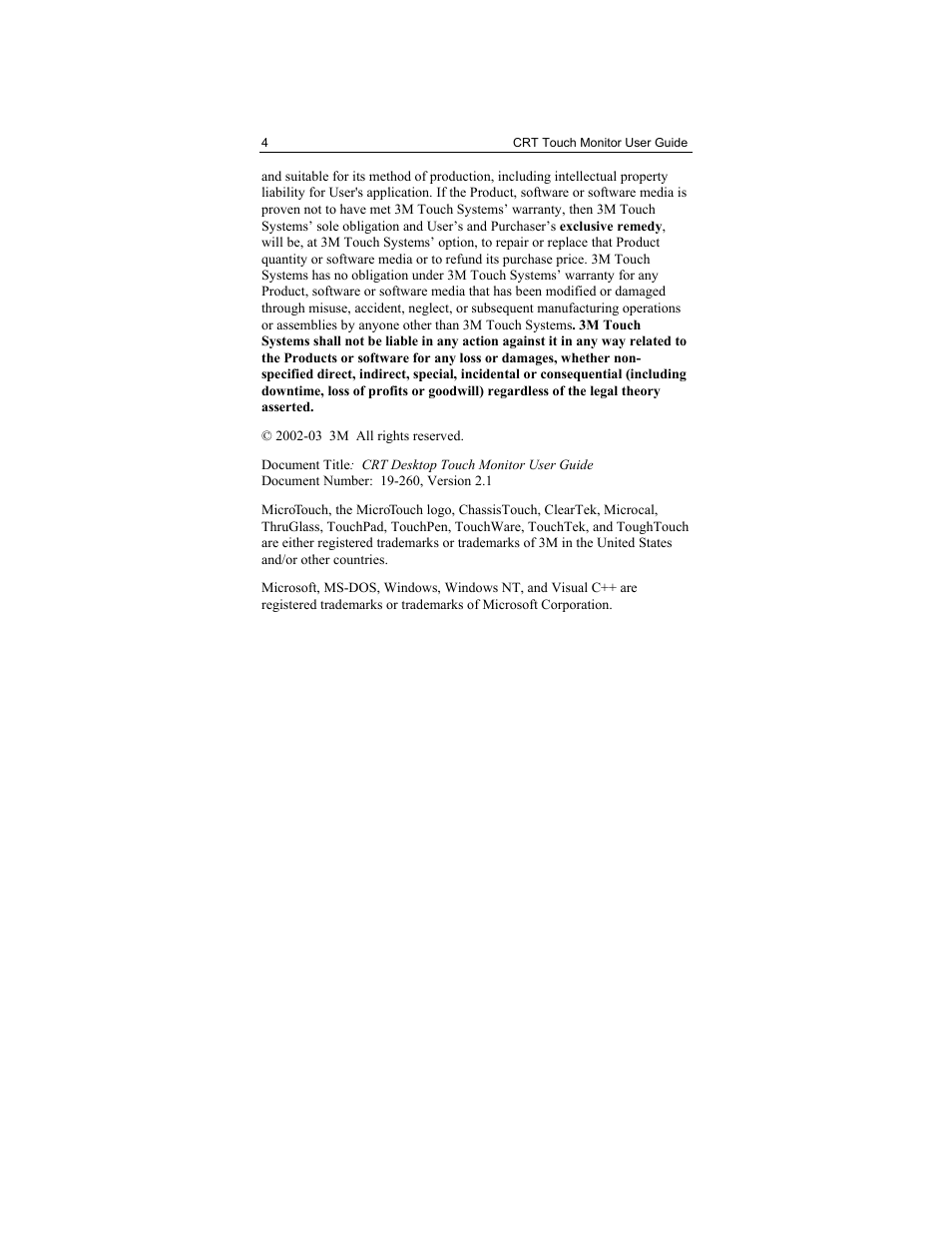 3M Touch Monitor RS-232 User Manual | Page 3 / 30