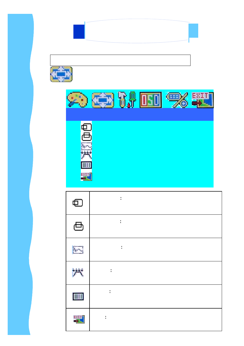 Picture, Using the system, Picture configuration page | H.position v.position sharpness phase clock exit, G. osd control for video input version | 3M UMUV.10-045V2 User Manual | Page 25 / 28