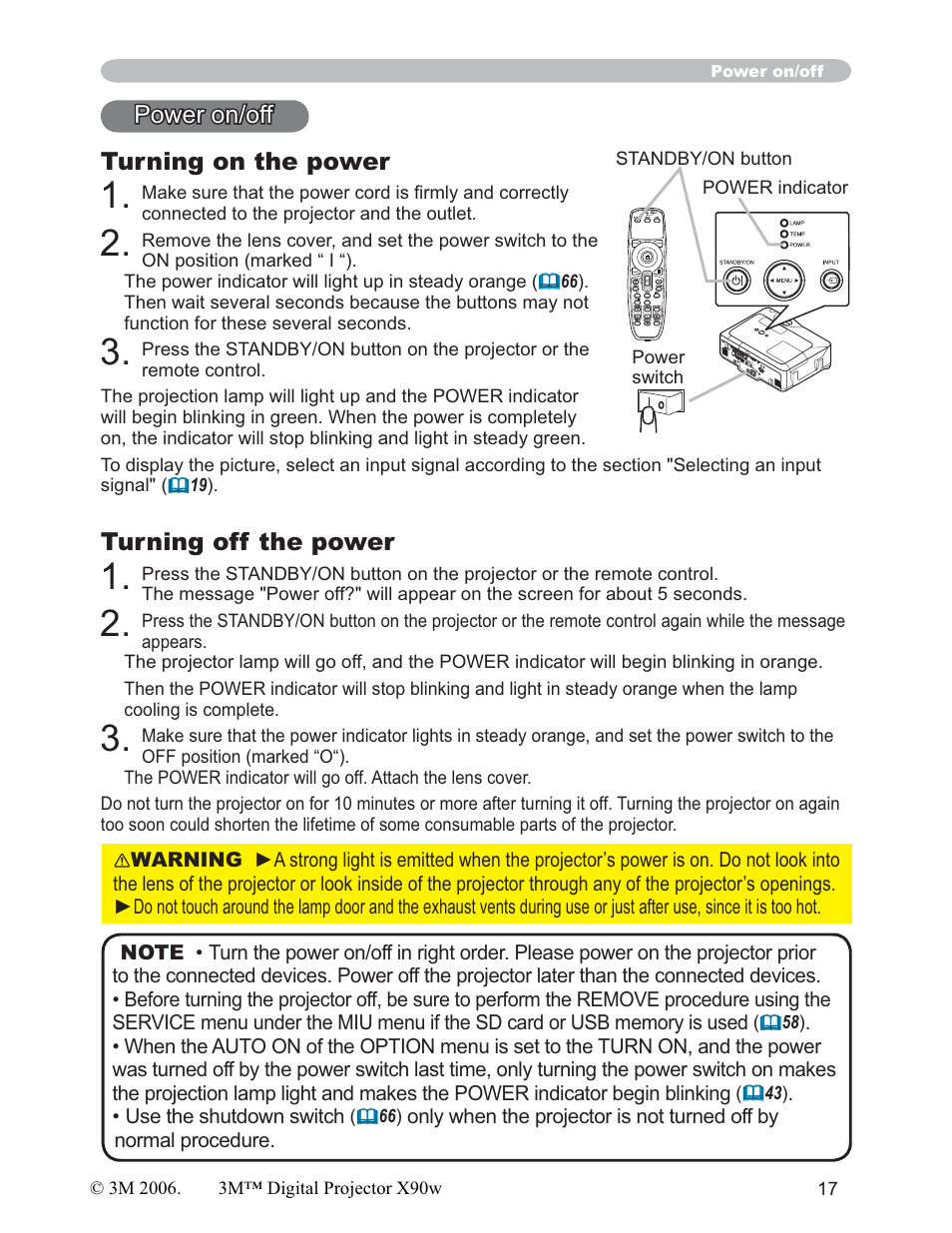 3M X90w User Manual | Page 17 / 73