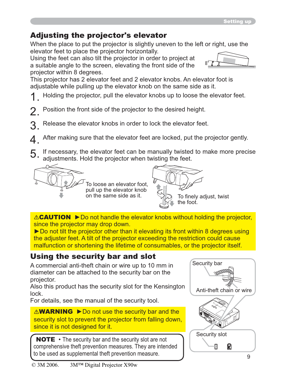 3M X90w User Manual | Page 9 / 73