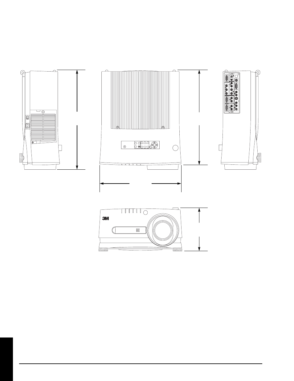 A.2 dimensions, Technical, Mp8780 | Out put in put | 3M MP8780 User Manual | Page 25 / 38
