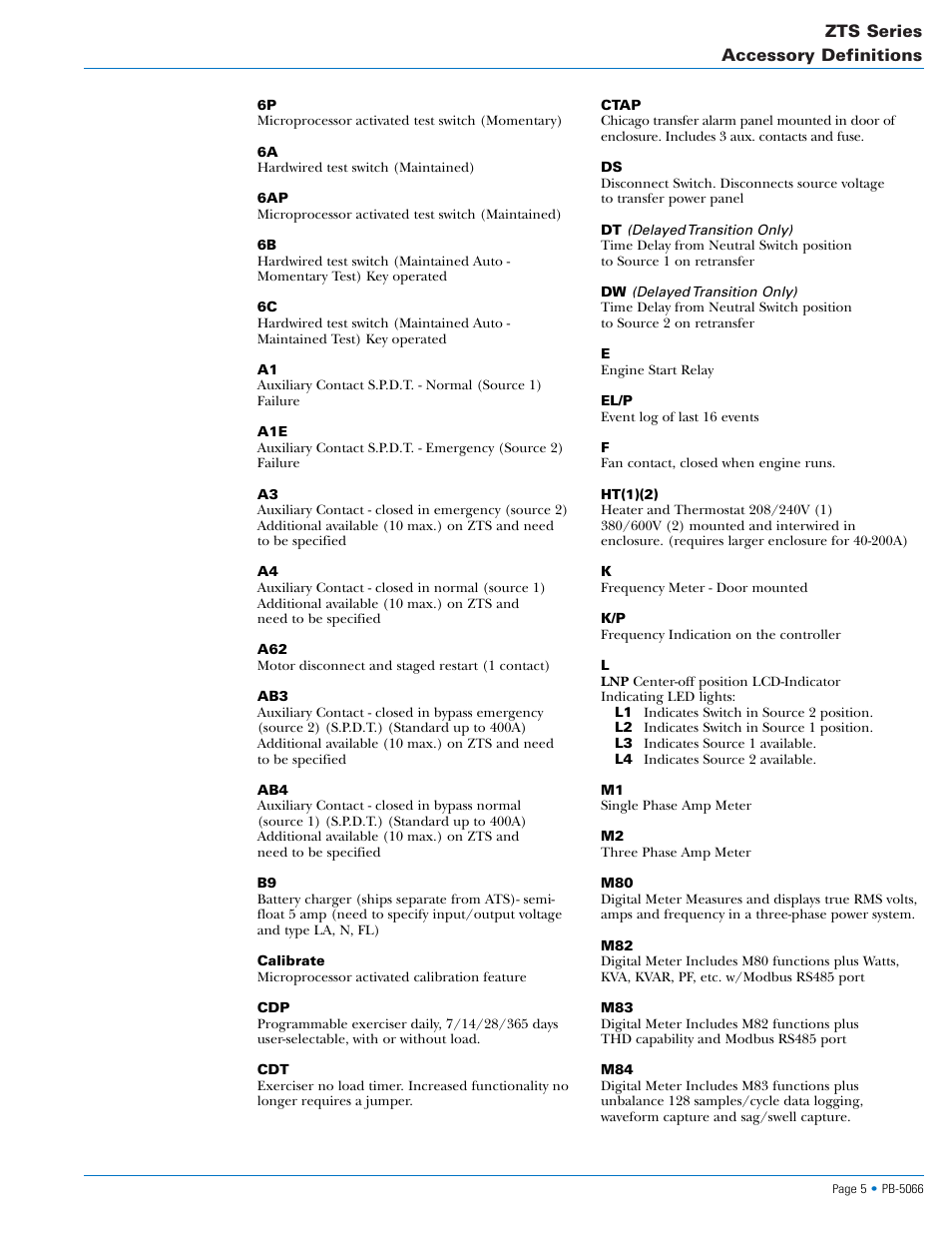 GE Zenith ZTS Series User Manual | Page 5 / 10