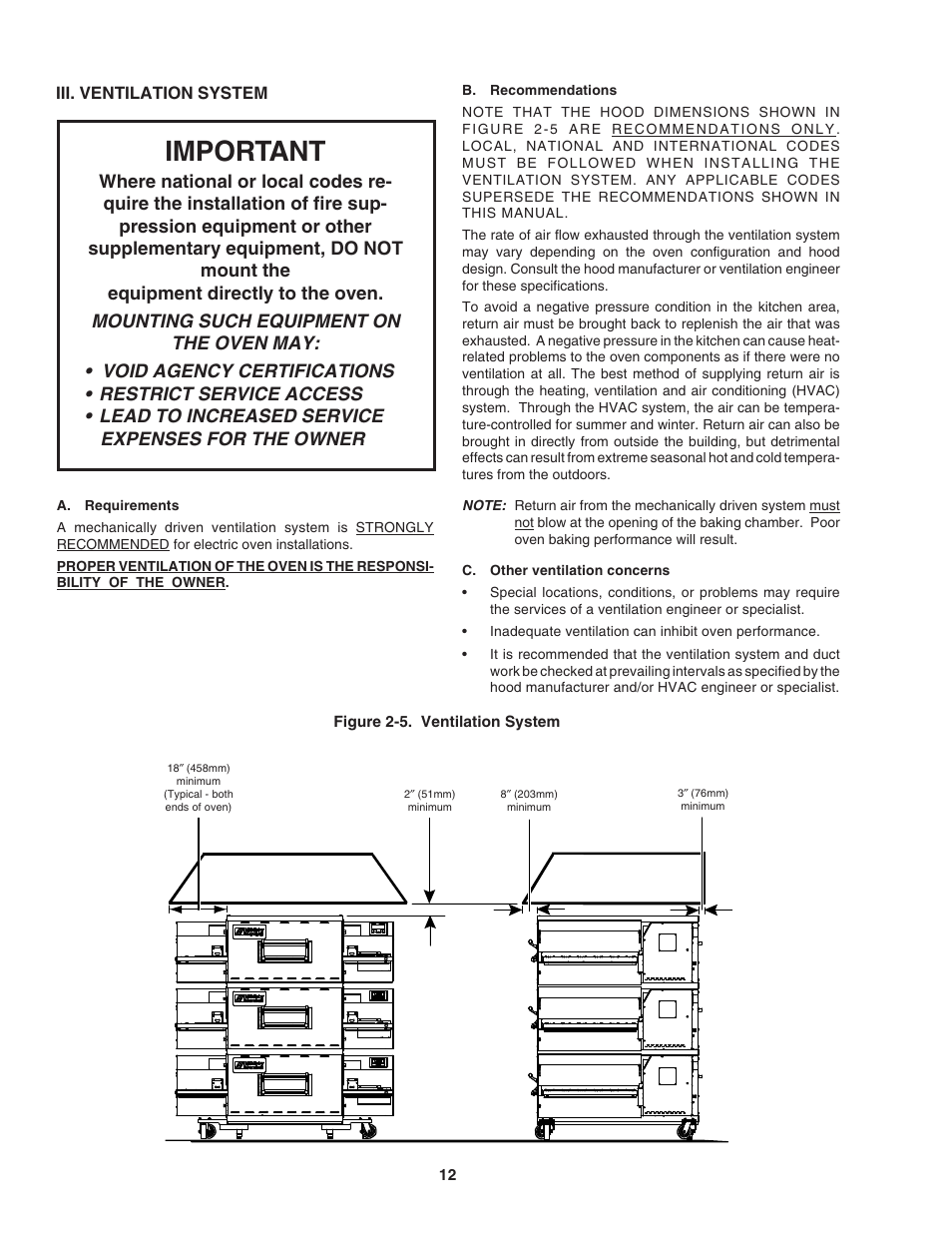 Important | Middleby Marshall PS840E Electric User Manual | Page 16 / 35
