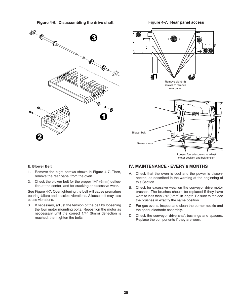 Iv. maintenance - every 6 months | Middleby Marshall PS840E Electric User Manual | Page 29 / 35