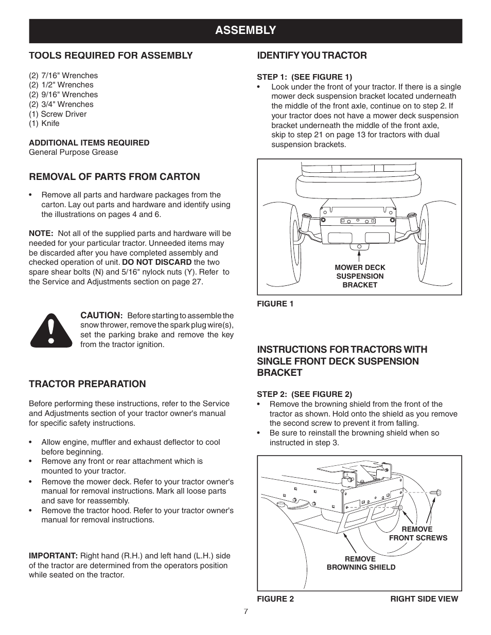 Assembly | Agri-Fab LST42B User Manual | Page 7 / 36