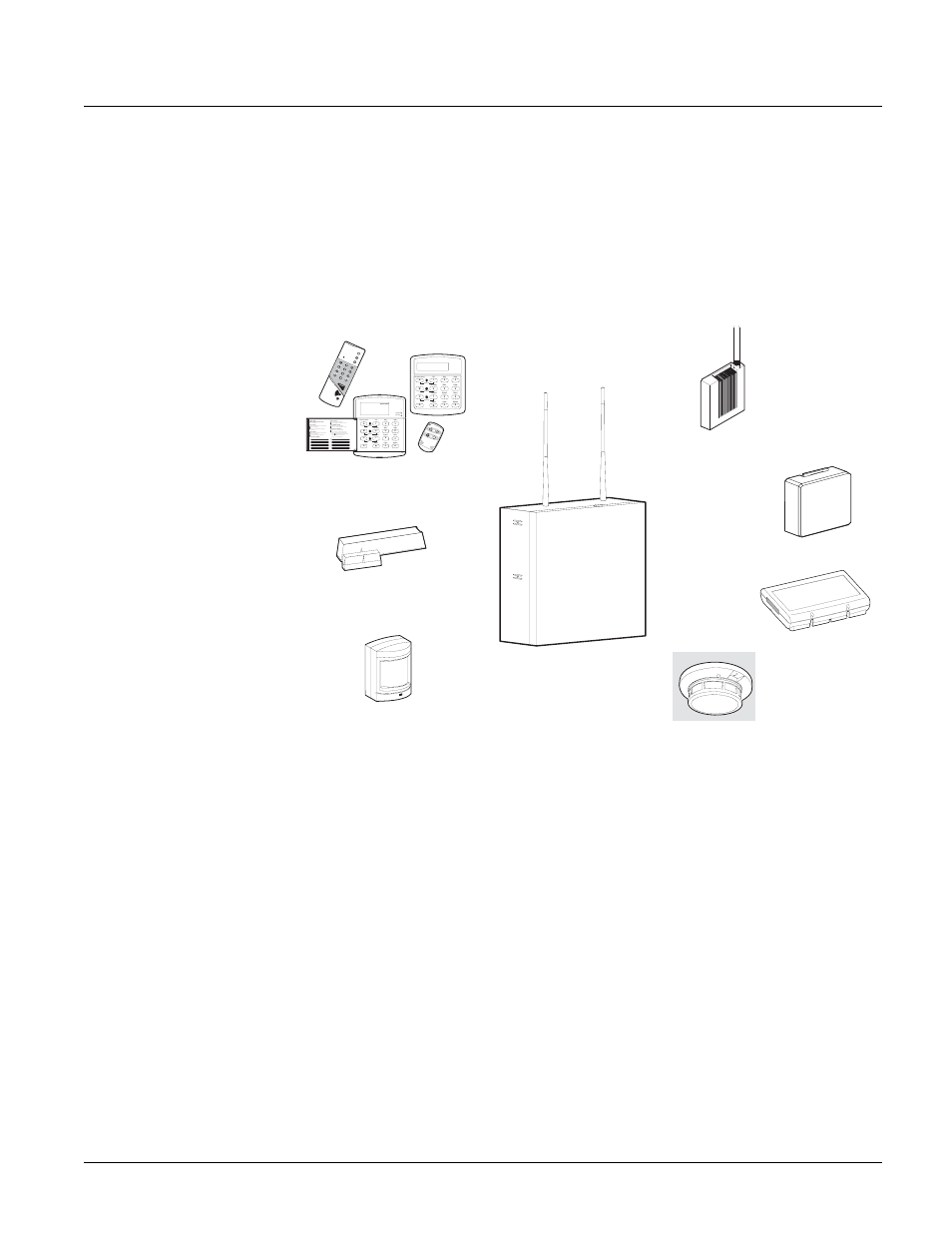 Getting to know your security system, Overview, Panel | Touchpads, Door/window sensors, Motion sensors | GE SECURITY Concord User Manual | Page 9 / 68