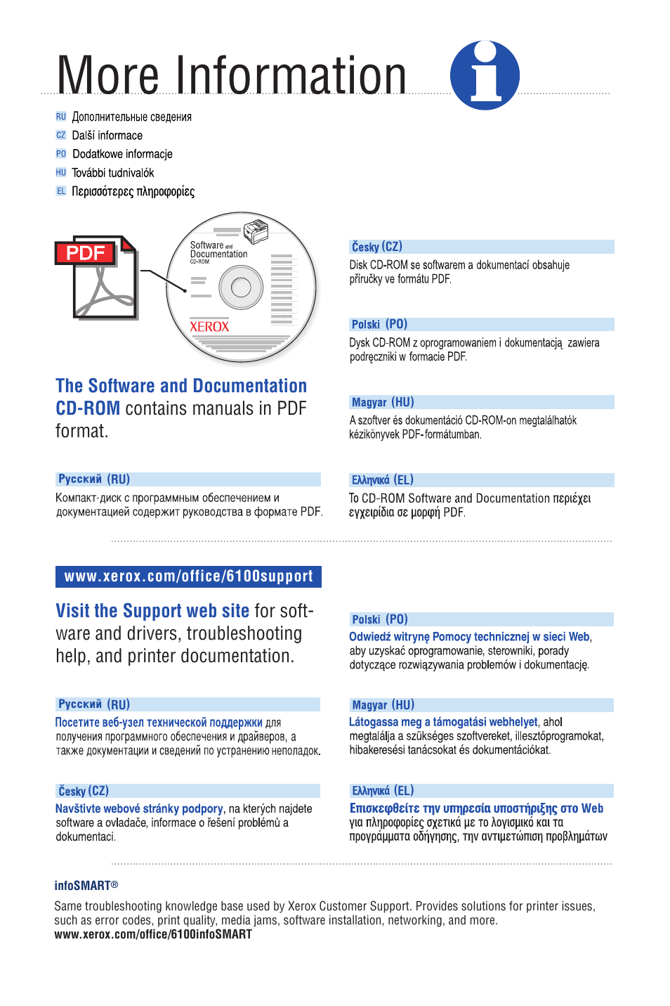 More information | Xerox Phaser 6100 User Manual | Page 7 / 7