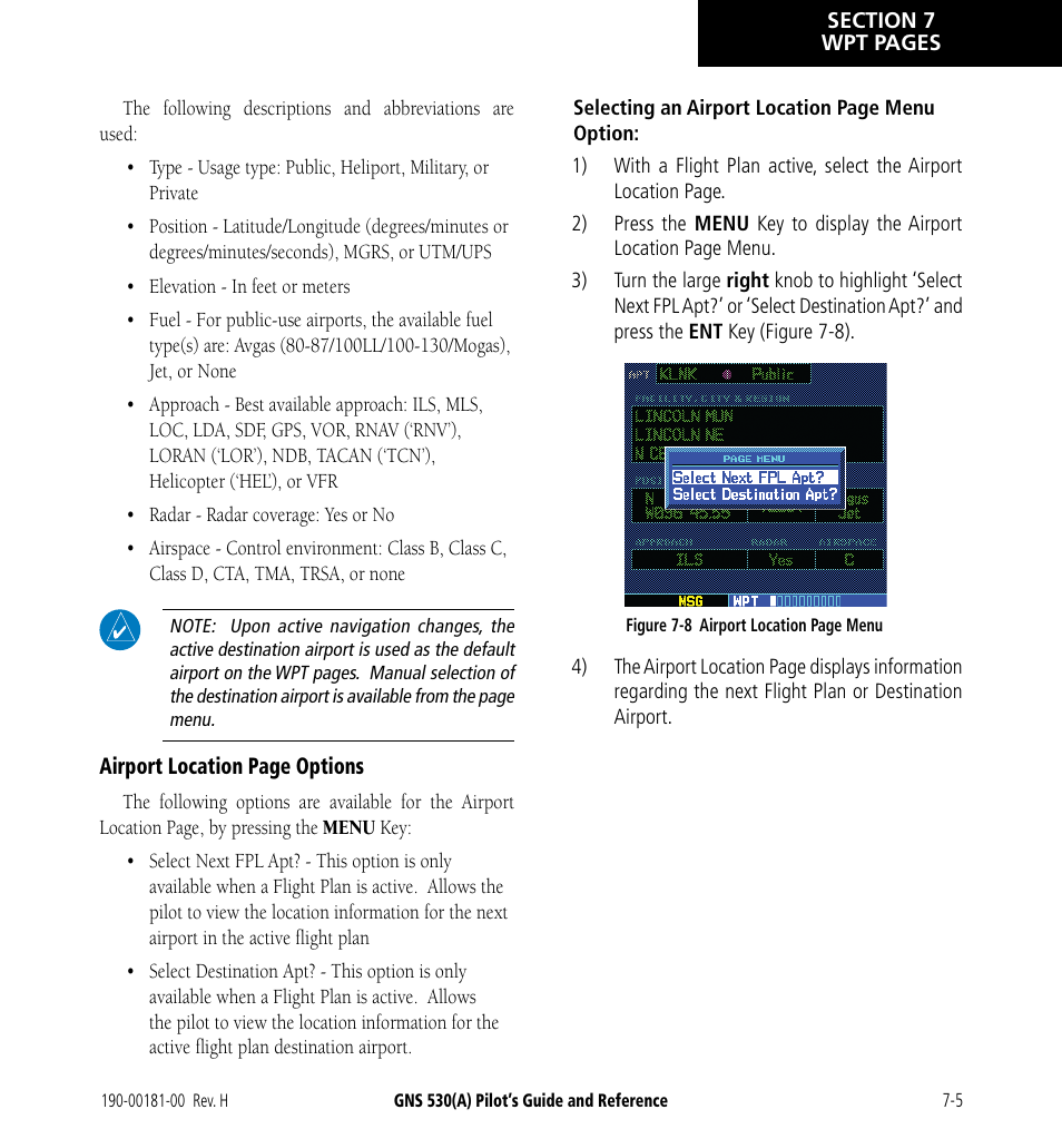 Garmin GNS 530 User Manual | Page 121 / 288