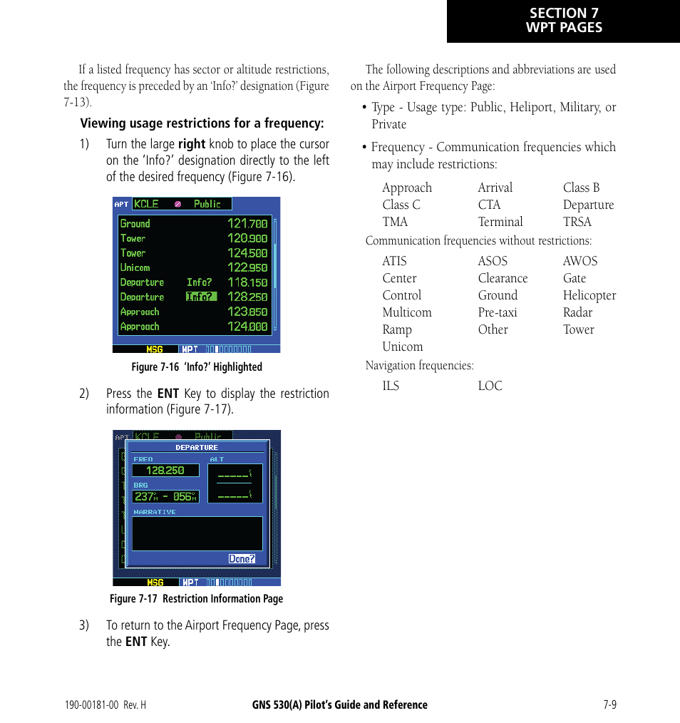 Garmin GNS 530 User Manual | Page 125 / 288