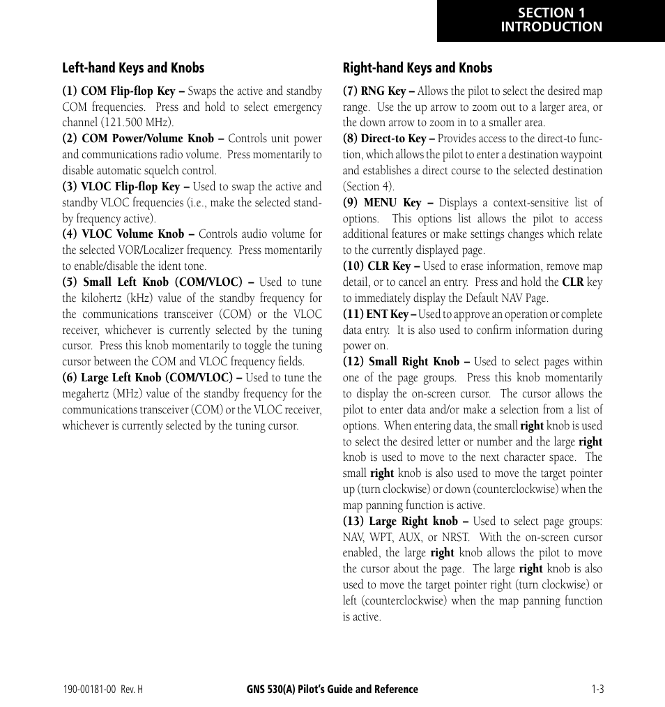 Garmin GNS 530 User Manual | Page 13 / 288