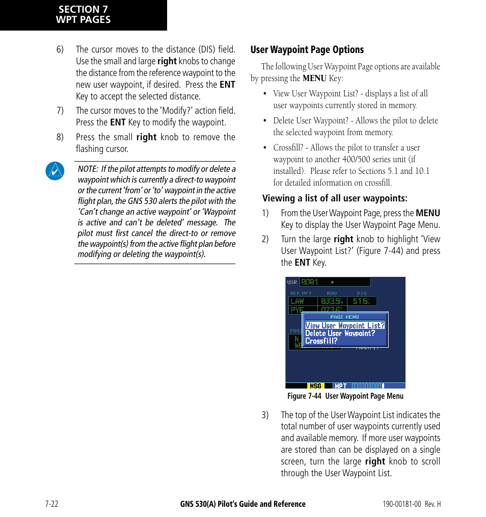 Garmin GNS 530 User Manual | Page 138 / 288