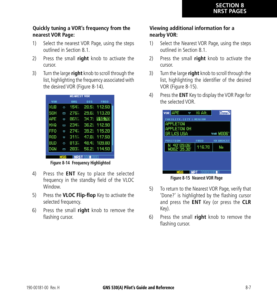 Garmin GNS 530 User Manual | Page 149 / 288