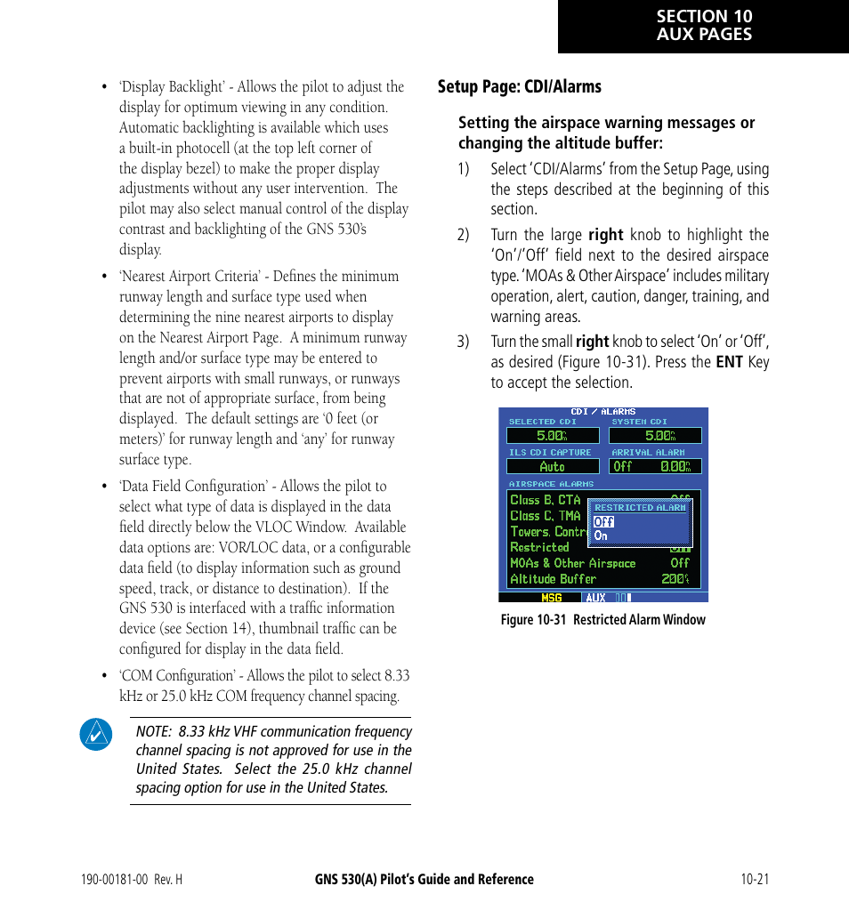 Garmin GNS 530 User Manual | Page 181 / 288