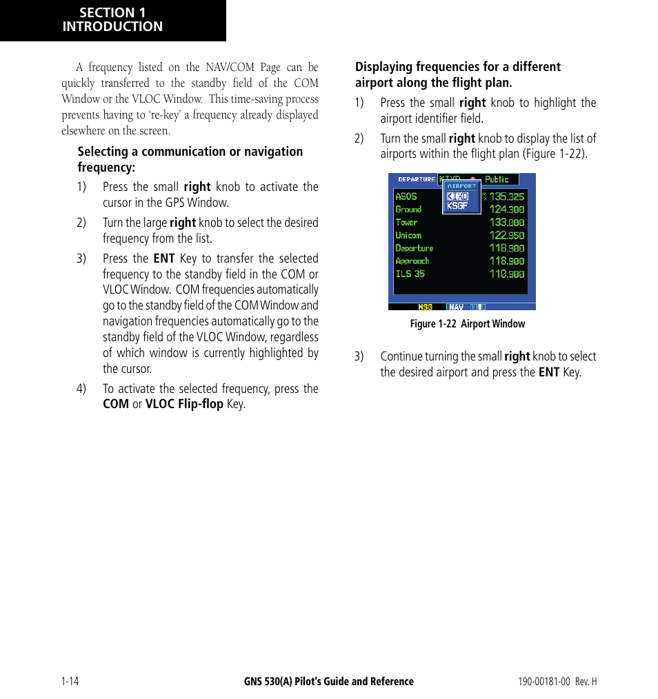 Garmin GNS 530 User Manual | Page 24 / 288