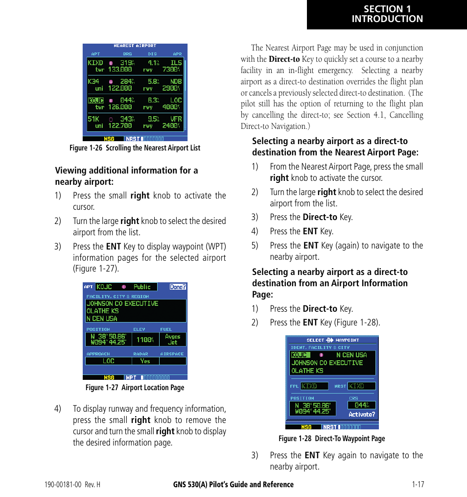 Garmin GNS 530 User Manual | Page 27 / 288