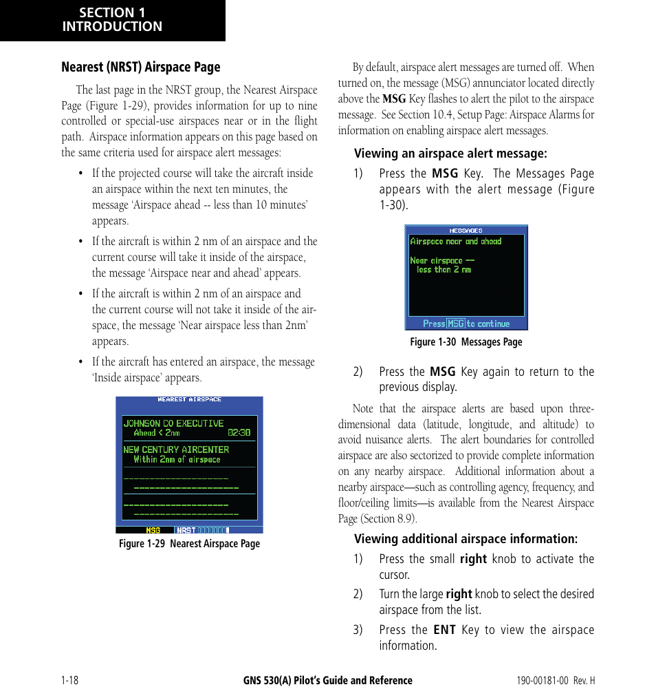 Garmin GNS 530 User Manual | Page 28 / 288