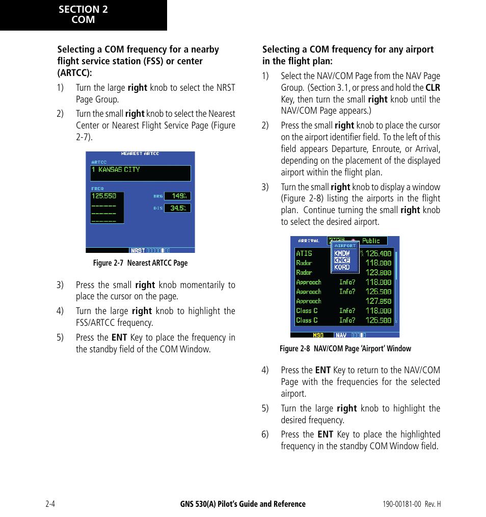 Garmin GNS 530 User Manual | Page 34 / 288