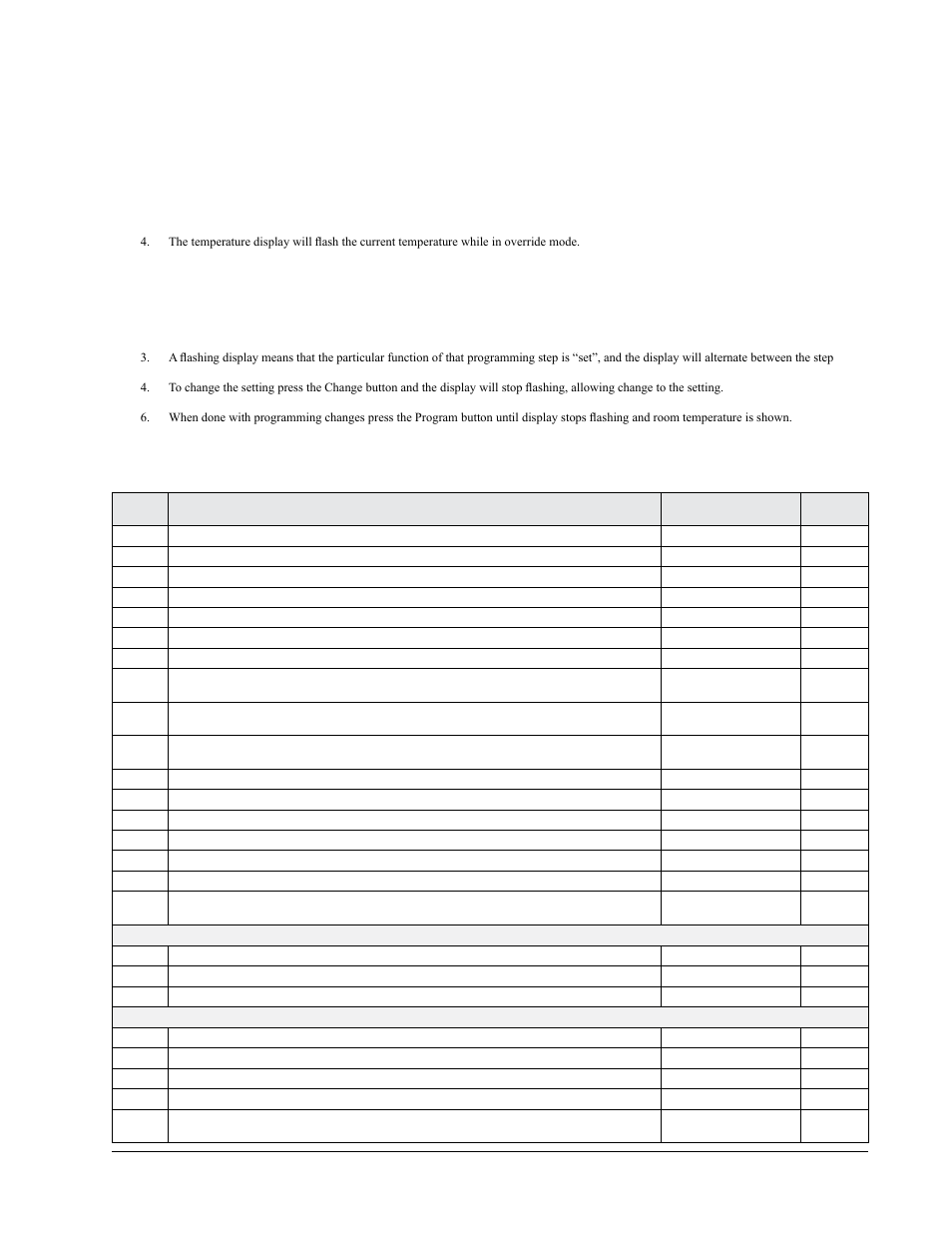 General programming overview, Md4000 controller buttons and function, On/off button | Comfort button, Program button, Advance/change/save button, Up and down buttons | Bard MD4000 User Manual | Page 9 / 23