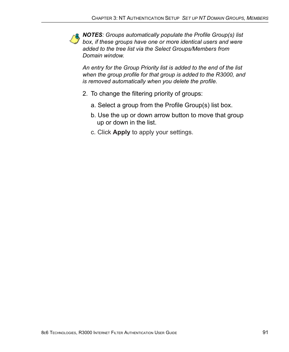 8e6 Technologies Enterprise Filter Authentication R3000 User Manual | Page 105 / 333