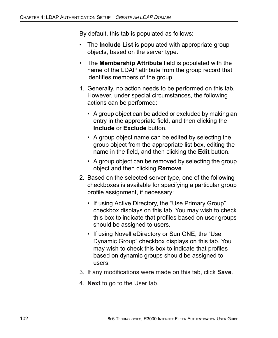 8e6 Technologies Enterprise Filter Authentication R3000 User Manual | Page 116 / 333