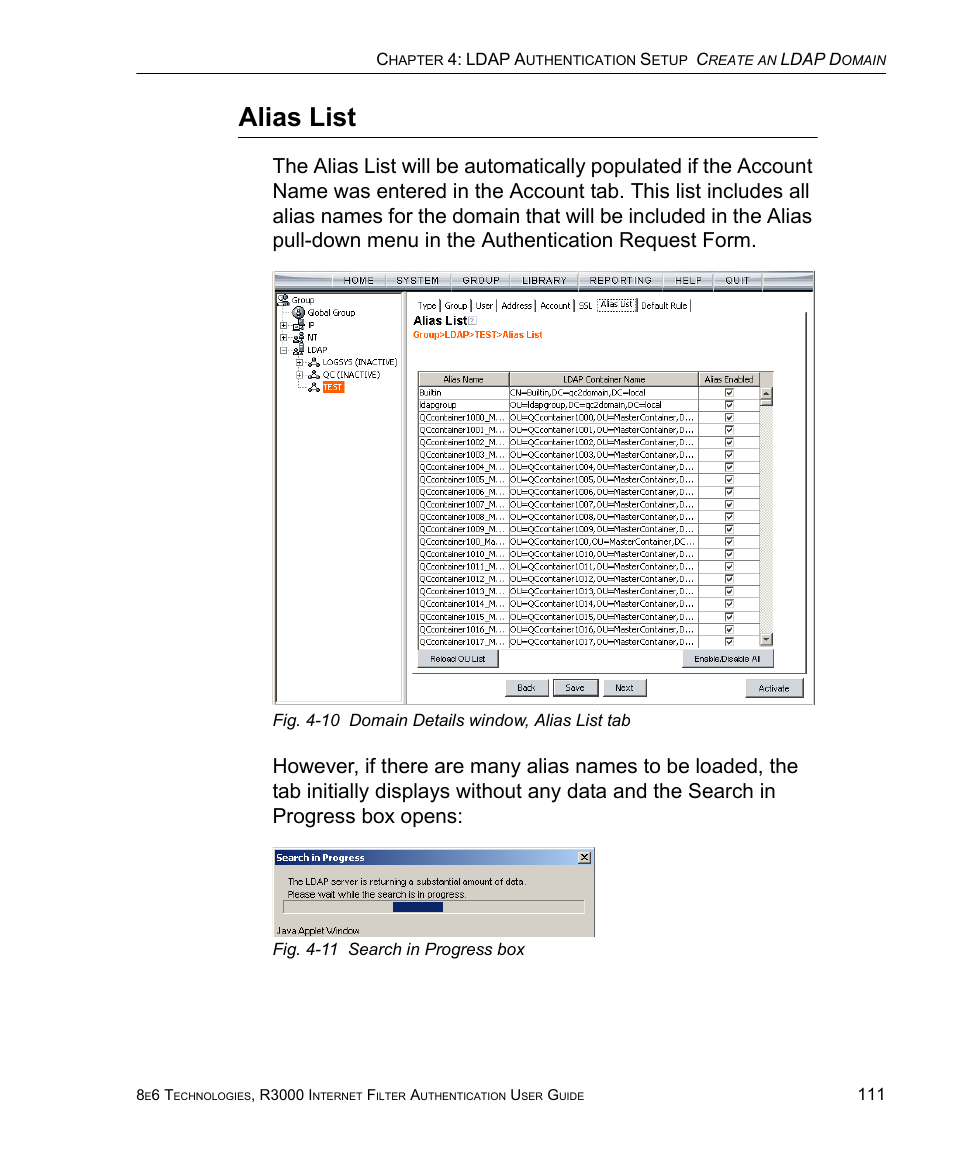 Alias list | 8e6 Technologies Enterprise Filter Authentication R3000 User Manual | Page 125 / 333