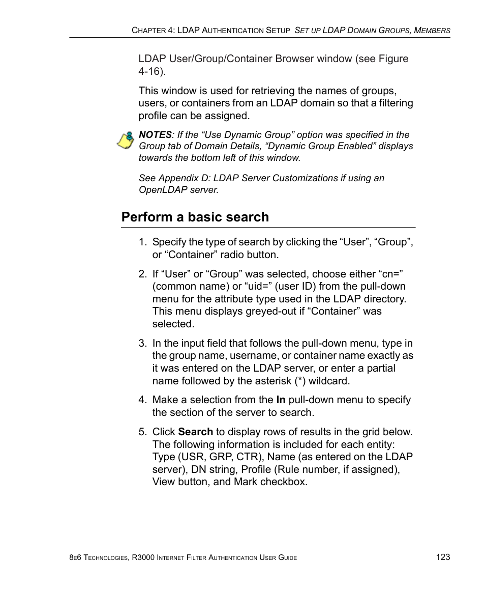Perform a basic search | 8e6 Technologies Enterprise Filter Authentication R3000 User Manual | Page 137 / 333