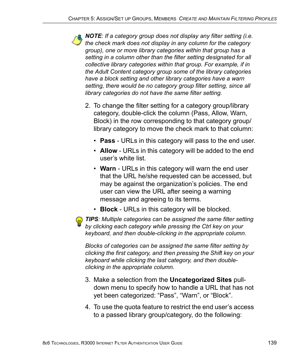 8e6 Technologies Enterprise Filter Authentication R3000 User Manual | Page 153 / 333