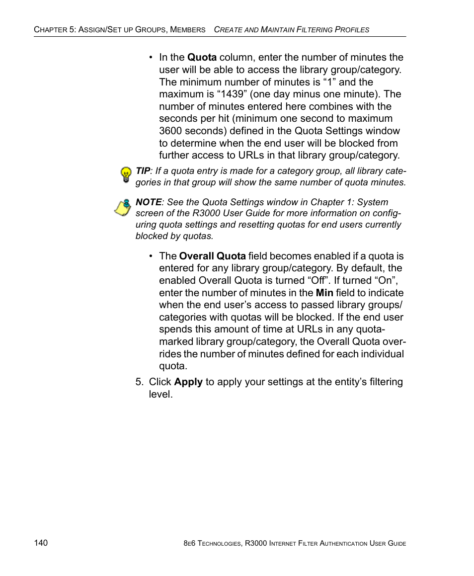 8e6 Technologies Enterprise Filter Authentication R3000 User Manual | Page 154 / 333