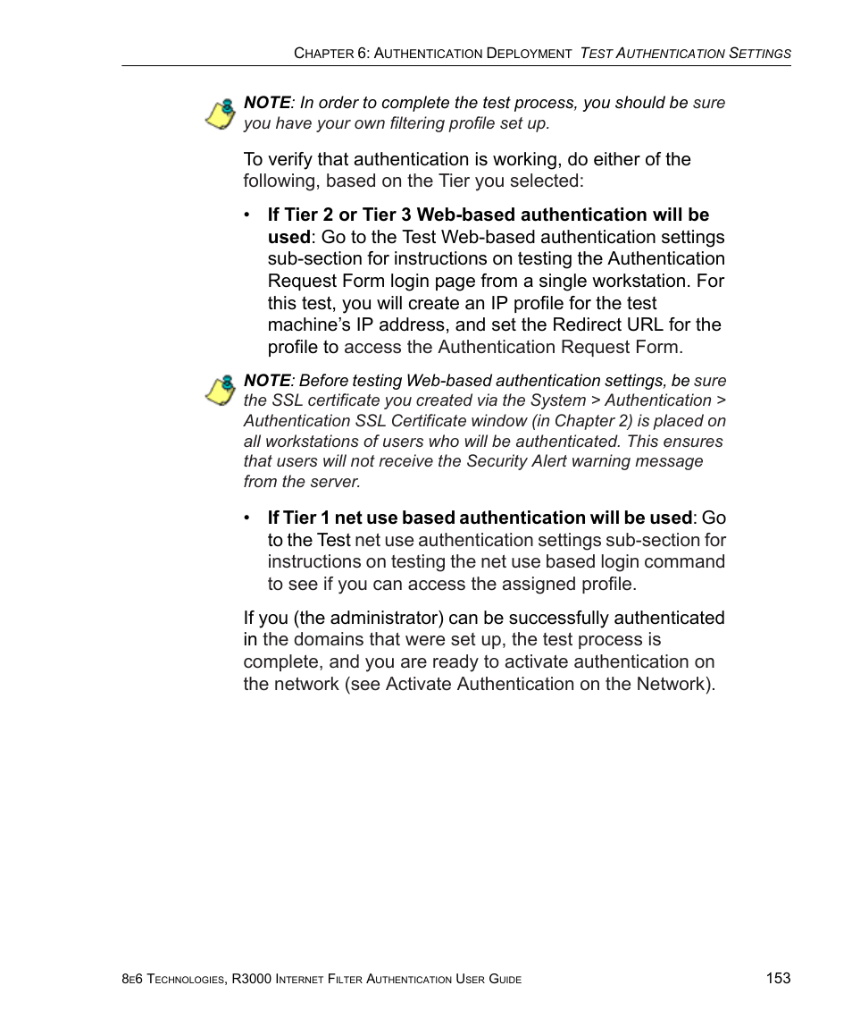 8e6 Technologies Enterprise Filter Authentication R3000 User Manual | Page 167 / 333