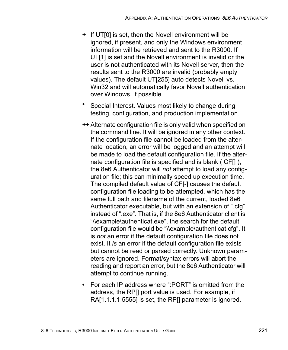8e6 Technologies Enterprise Filter Authentication R3000 User Manual | Page 235 / 333
