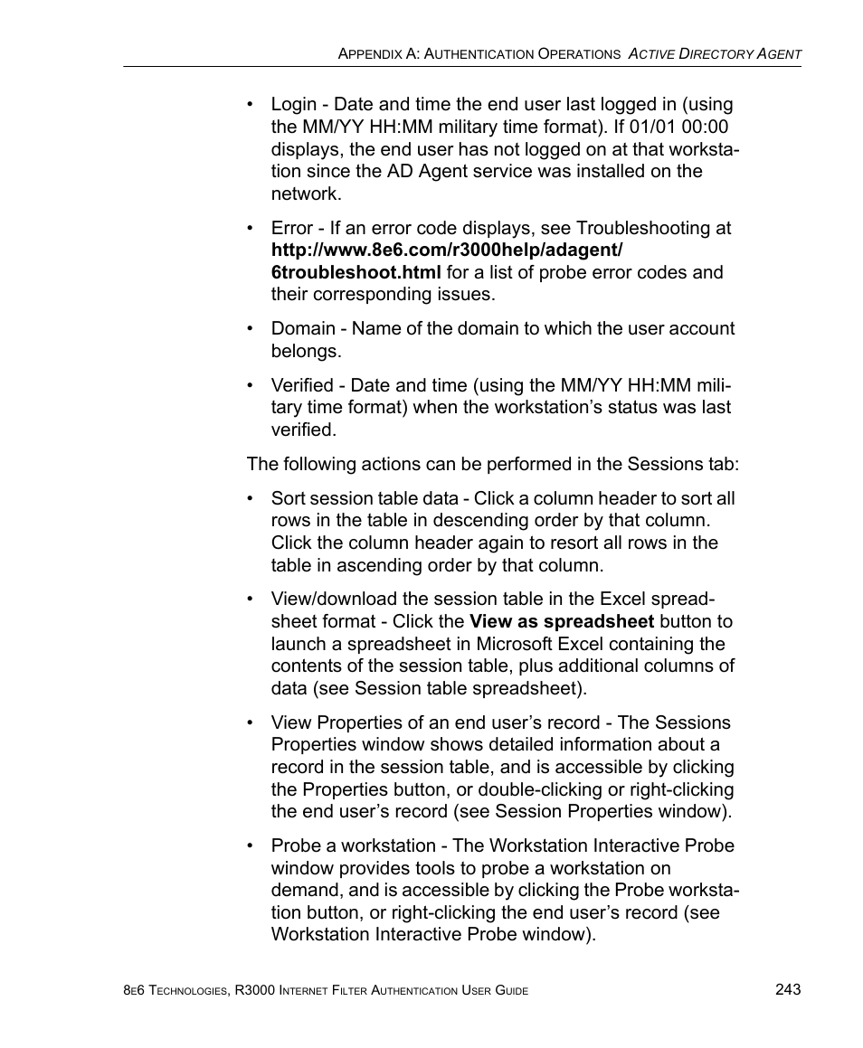8e6 Technologies Enterprise Filter Authentication R3000 User Manual | Page 257 / 333