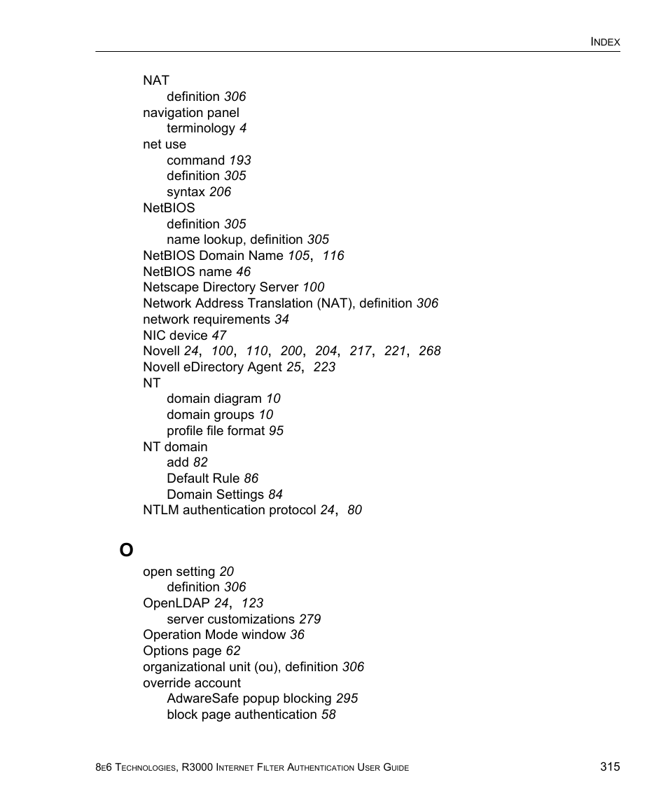 8e6 Technologies Enterprise Filter Authentication R3000 User Manual | Page 329 / 333
