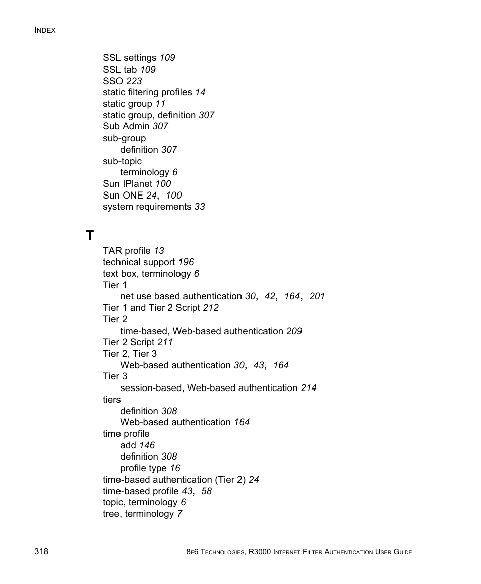 8e6 Technologies Enterprise Filter Authentication R3000 User Manual | Page 332 / 333