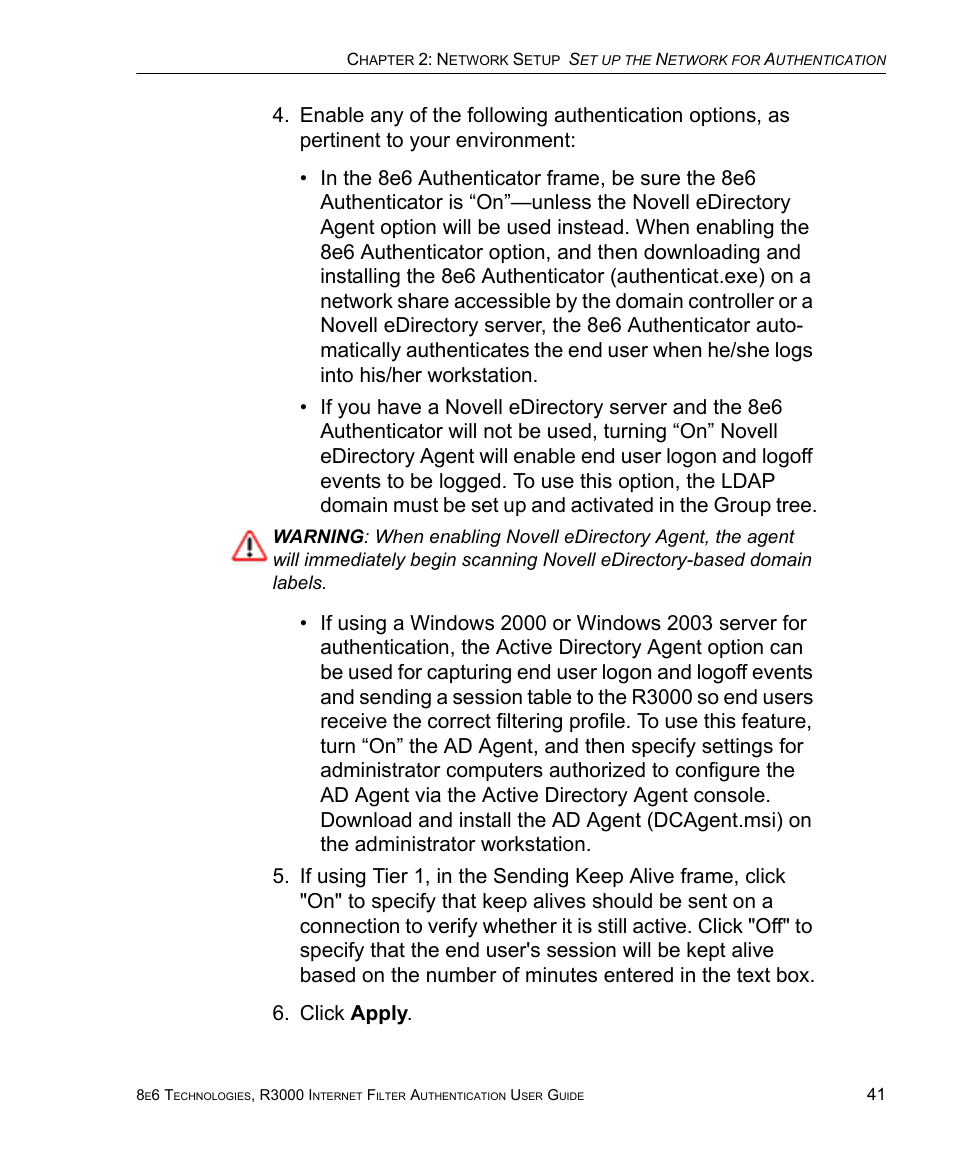 8e6 Technologies Enterprise Filter Authentication R3000 User Manual | Page 55 / 333