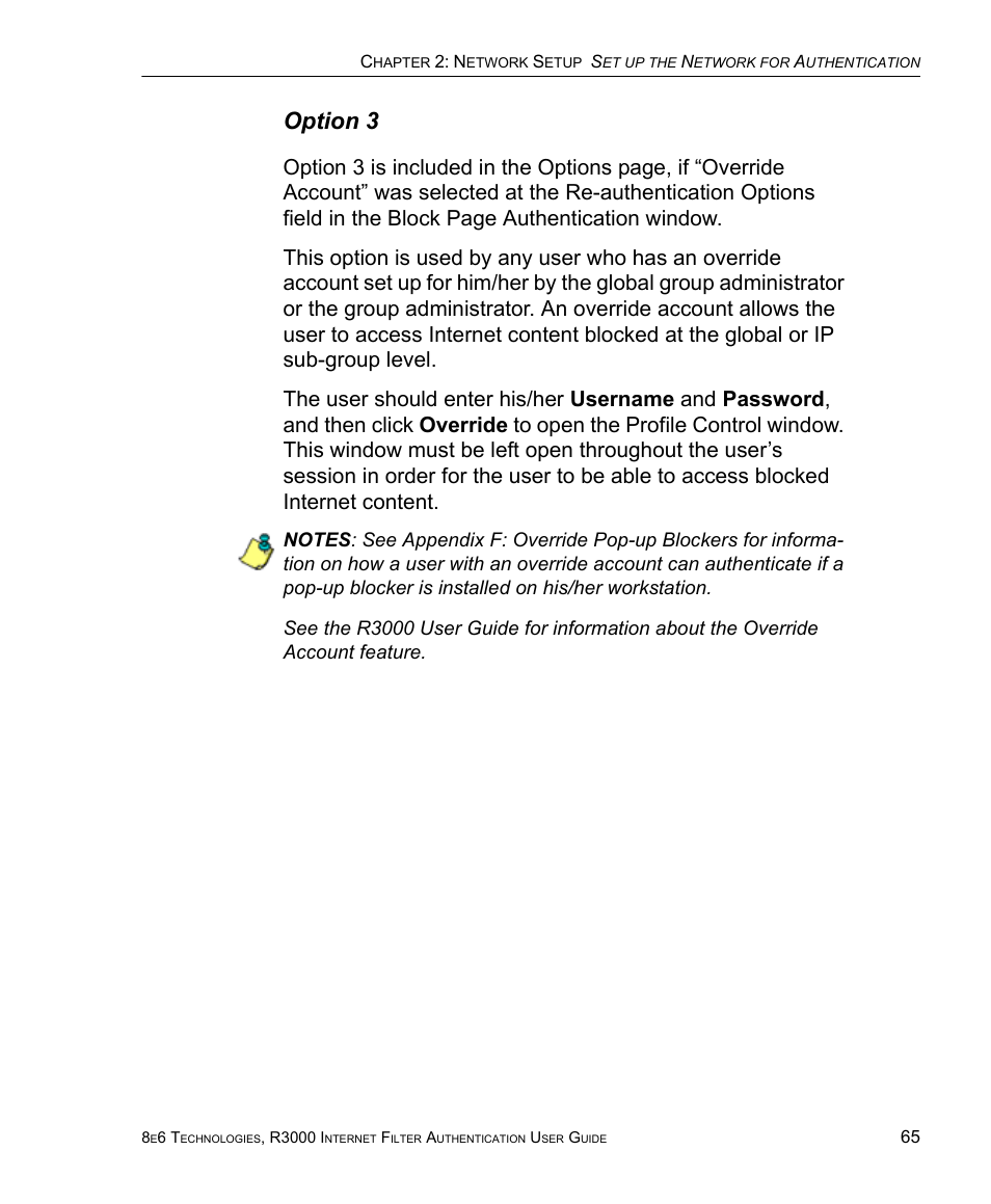 Option 3 | 8e6 Technologies Enterprise Filter Authentication R3000 User Manual | Page 79 / 333