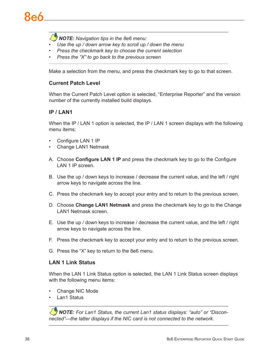 8e6 Technologies Enterprise Reporter SL-002-002 User Manual | Page 42 / 76