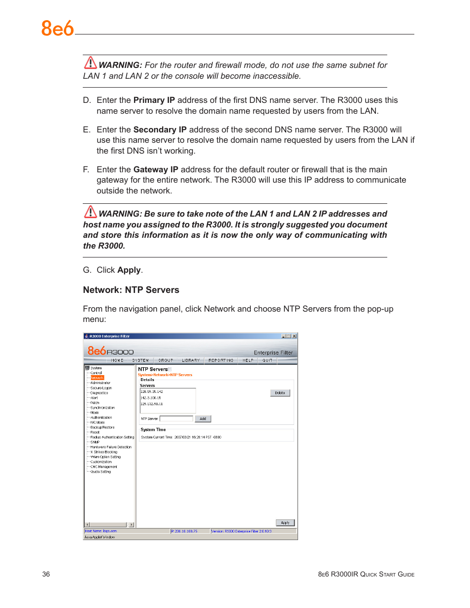 8e6 Technologies Enterprise Filter R3000IR User Manual | Page 40 / 64