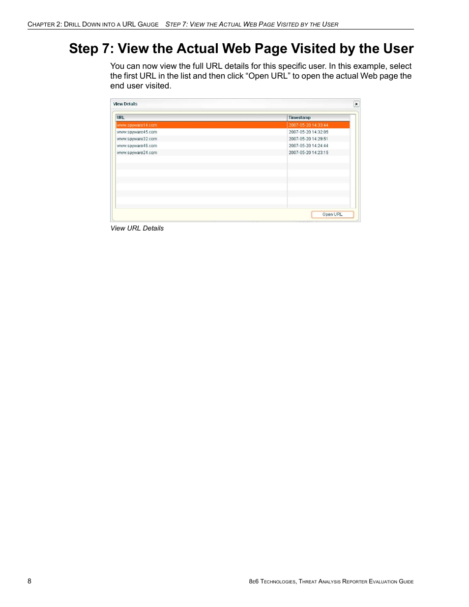 8e6 Technologies Threat Analysis Reporter TAR HL/SL/MSA User Manual | Page 12 / 22