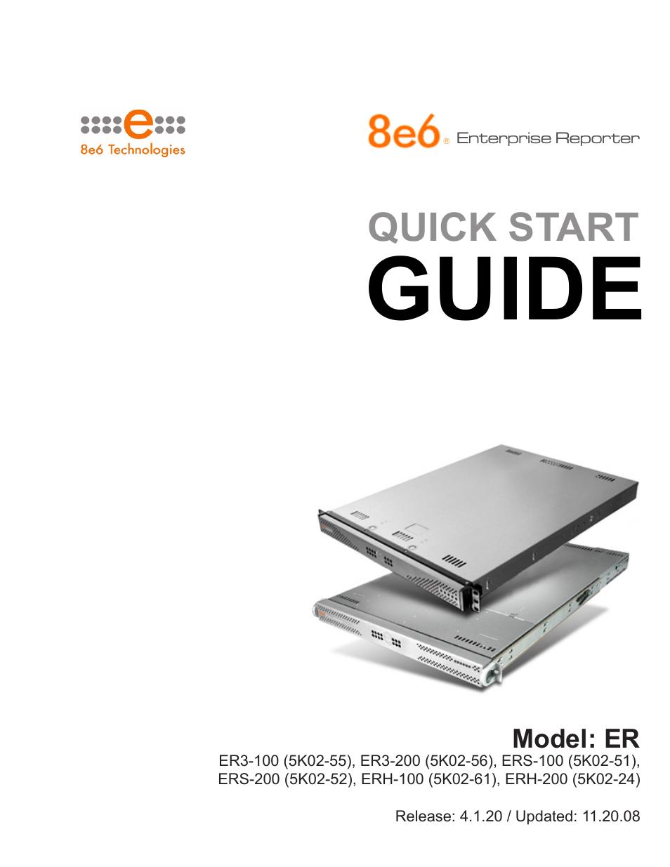 8e6 Technologies ER3-100 (5K02-55) User Manual | 74 pages