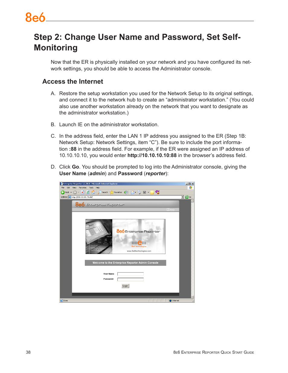Access the internet | 8e6 Technologies ER3-100 (5K02-55) User Manual | Page 42 / 74