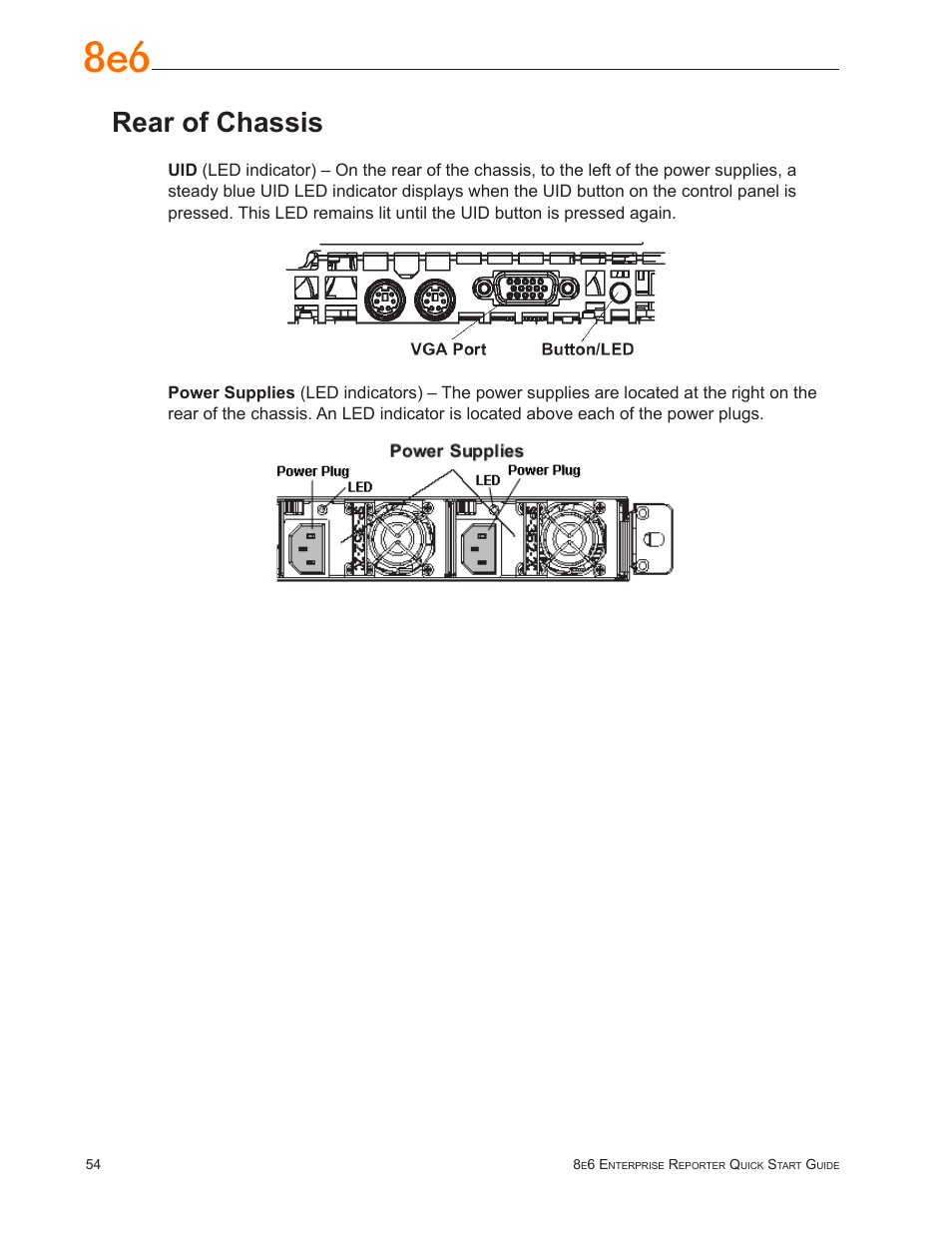 Rear of chassis | 8e6 Technologies ER3-100 (5K02-55) User Manual | Page 58 / 74