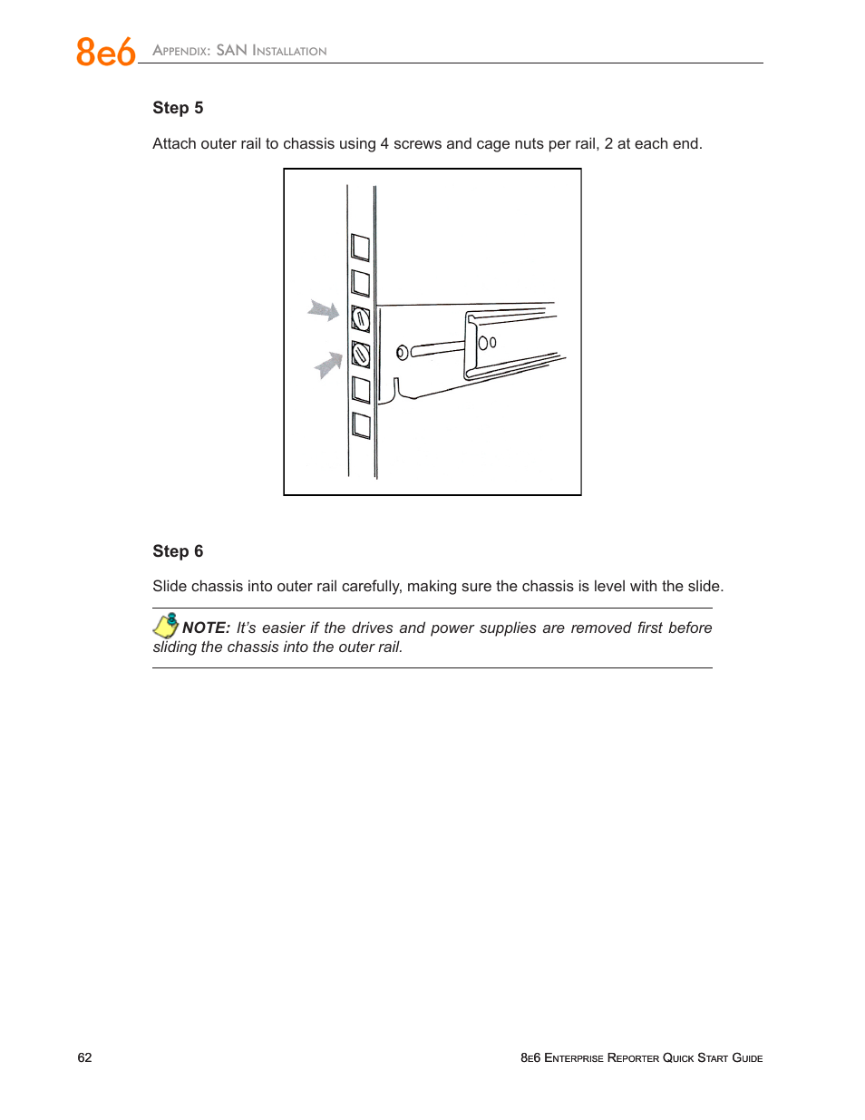 Step 5, Step 6, San i | 8e6 Technologies ER3-100 (5K02-55) User Manual | Page 66 / 74