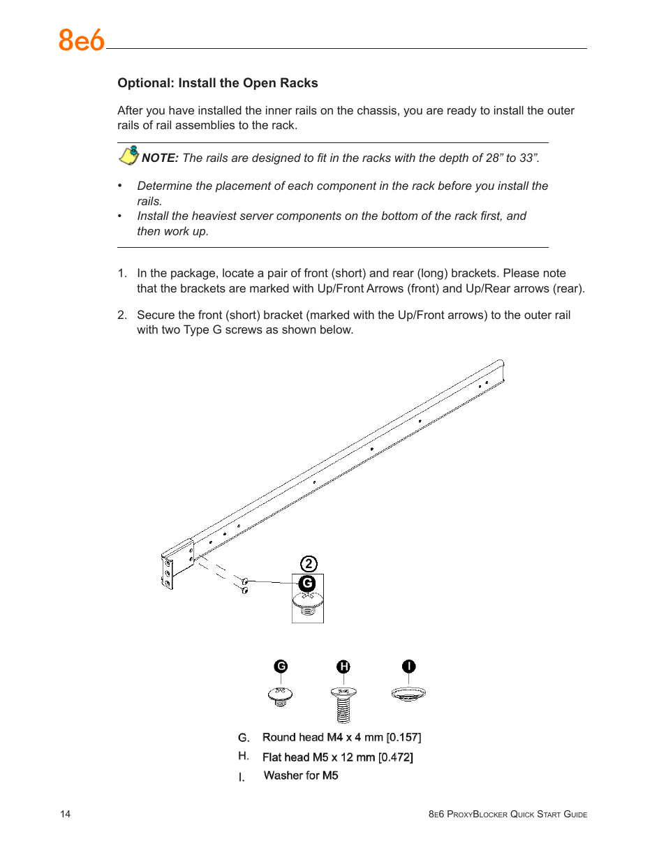 Optional: install the open racks | 8e6 Technologies ProxyBlocker User Manual | Page 18 / 66