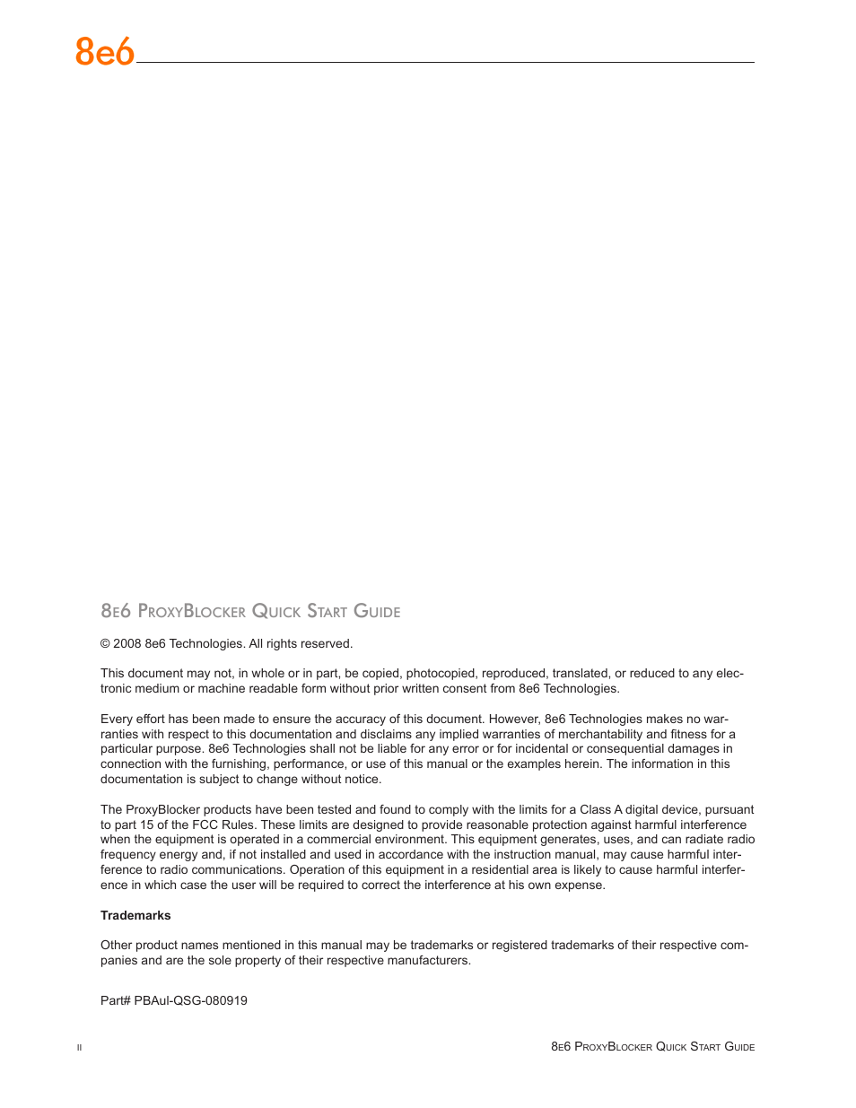 8e6 Technologies ProxyBlocker User Manual | Page 2 / 66