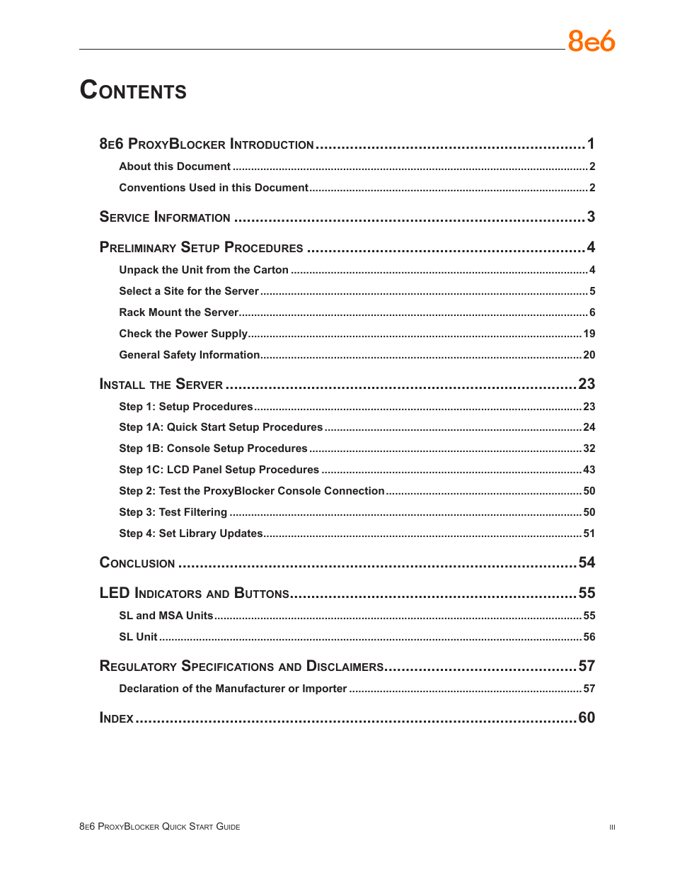 8e6 Technologies ProxyBlocker User Manual | Page 3 / 66